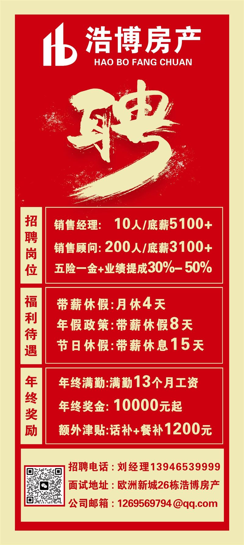 無責底薪3000招聘房產顧問